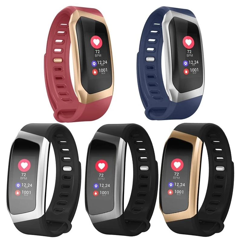 

2019 Color Touch Screen E18 Smart Band ip67 Waterproof Blood Pressure Oxygen Heart Rate Monitor Sport Bracelet Talk Band Mi 2 3