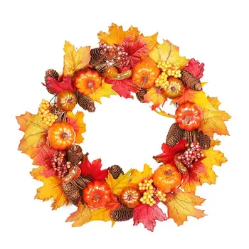 

1 Pcs Garland Beautiful Simulation Creative Pumkin Garland Floral Garland Party Wreath Maple Wreath for Thanksgiving Christmas