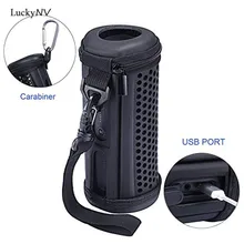 LuckyNV PU Portátil Bolsa de Viagem Bolsa de Transporte Caso Capa Protetora para JBL Aleta 4 Flip4 Falante Bluetooth À Prova D’ Água