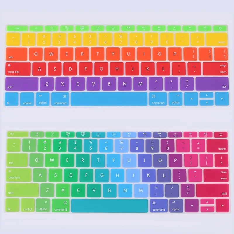 Радужный чехол для клавиатуры ноутбука Macbook 12 дюймов Retina (A1534) 13 Pro No touchbar (A1708)