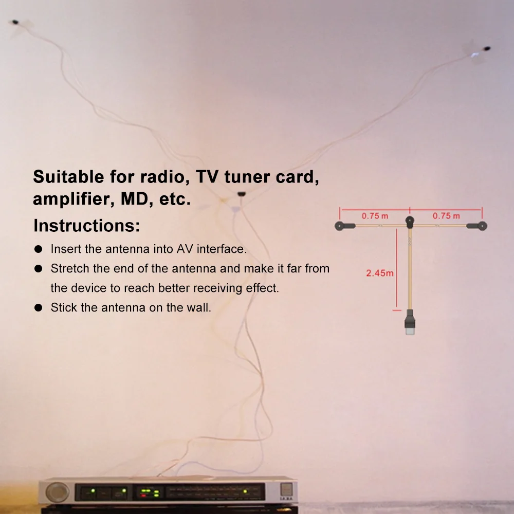 108 радио антенна для ТВ-тюнера усилитель карты MD настольное радио приём fm-сигнала радио антенна