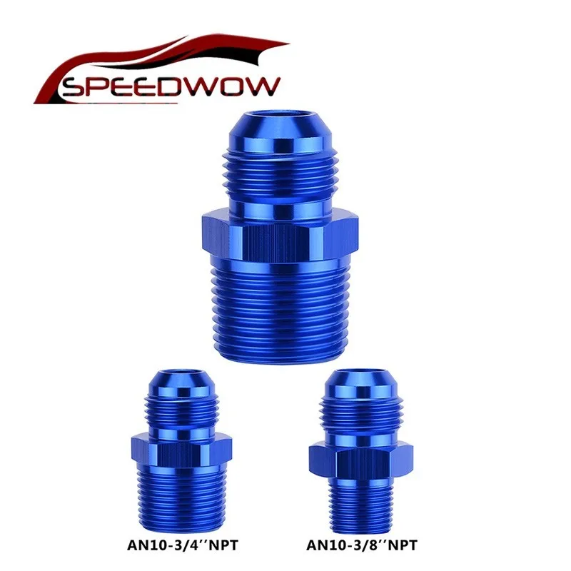 Детали двигателя SPEEDWOW Male AN10 до 3/8 &quot3/4&quot NPT прямые расклешенные трубы резьбовые