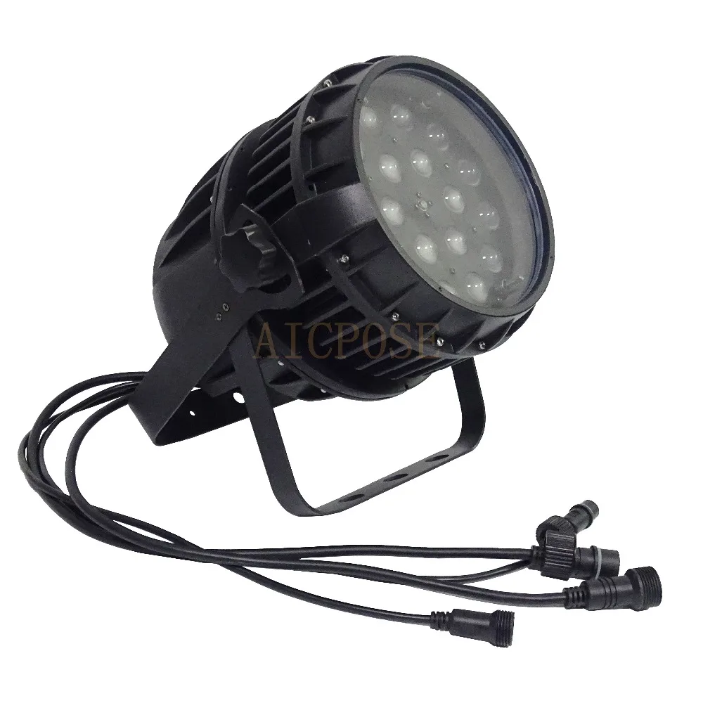 2 шт./лот Zoom Par Light 18x12 W IP65 водонепроницаемая светодиодная лампа RGBW 4 в 1 сценическая