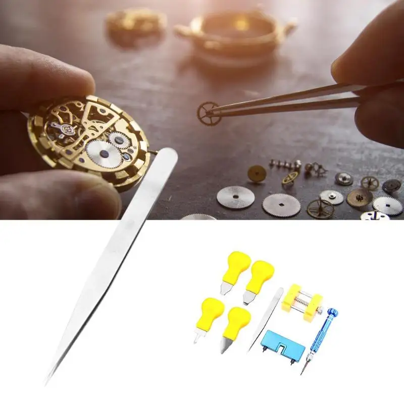 

8pcs/set Wath Repair Tool Kit Watch Back Case Fixing Holder+Opener+Tweezers