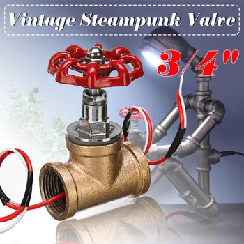 

Vintage 3/4 Inch Stop Valve Light Switch With Wire Iron Lighting Industrial Lamp Stop Valve Light Switch