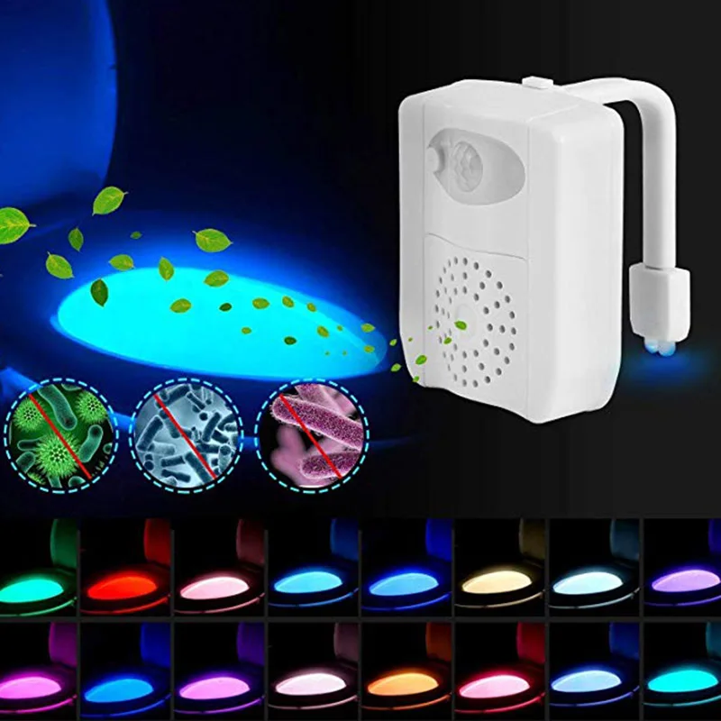 

toilet bowl backlight with motion sensor 16 color body activated pir lamp air fresh decorative night light lamp uv smart led