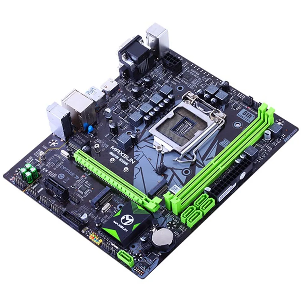 MAXSUN 1151 материнская плата Challenger B360M LGA двухканальная DDR4 2133 МГц память SATS3.1 2 M.2 7 фаз