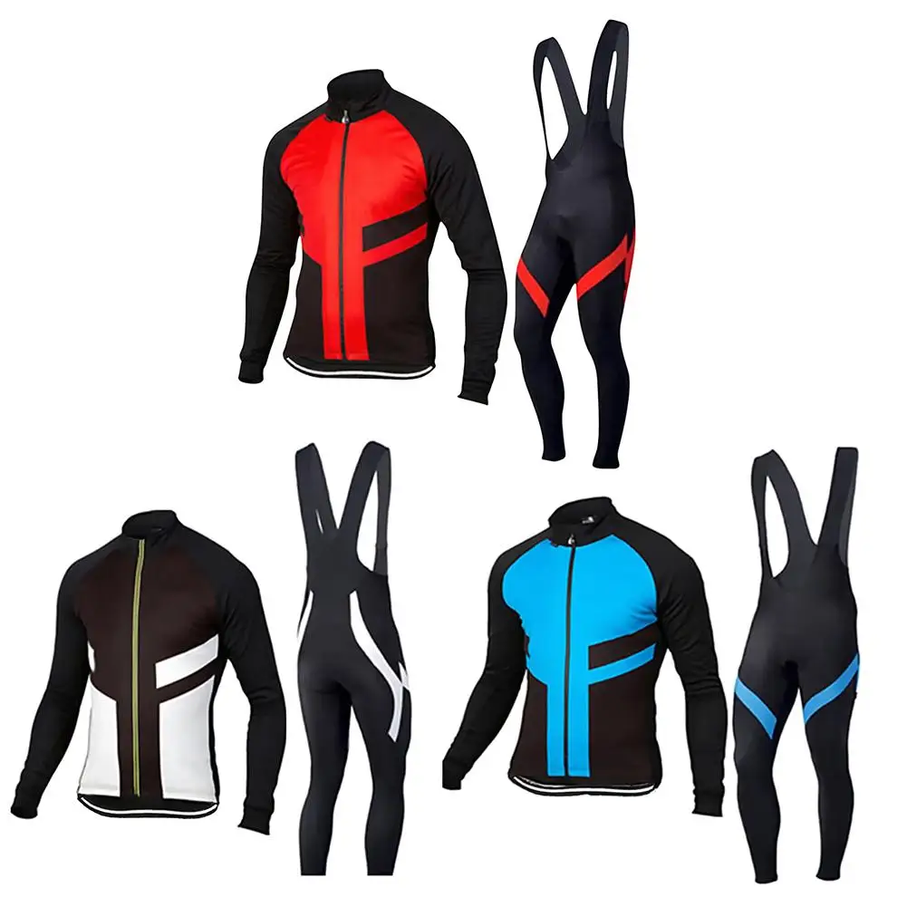 

Cycling Suit Winter Thermal Cycling Jerseys Set Long Sleeve Mountain Bike Bicycle Shirt Padded Pants Sports Cycling Clothings