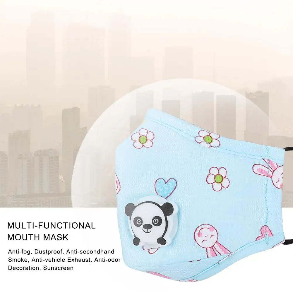 

Kid Children Anti Dust Breathable Cotton Protective Face Mouth Mask with Breather Valve Cotton Material