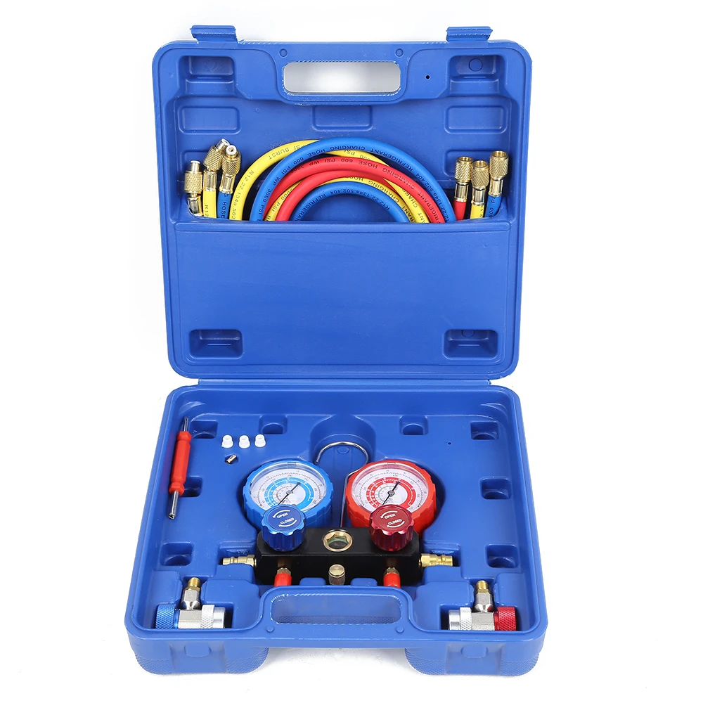 

R410 /R32 Refrigerant Air Conditioner Manifold Pressure Gauge Set Refrigerator Freon Measuring Meter A/C Air Conditioning Repair