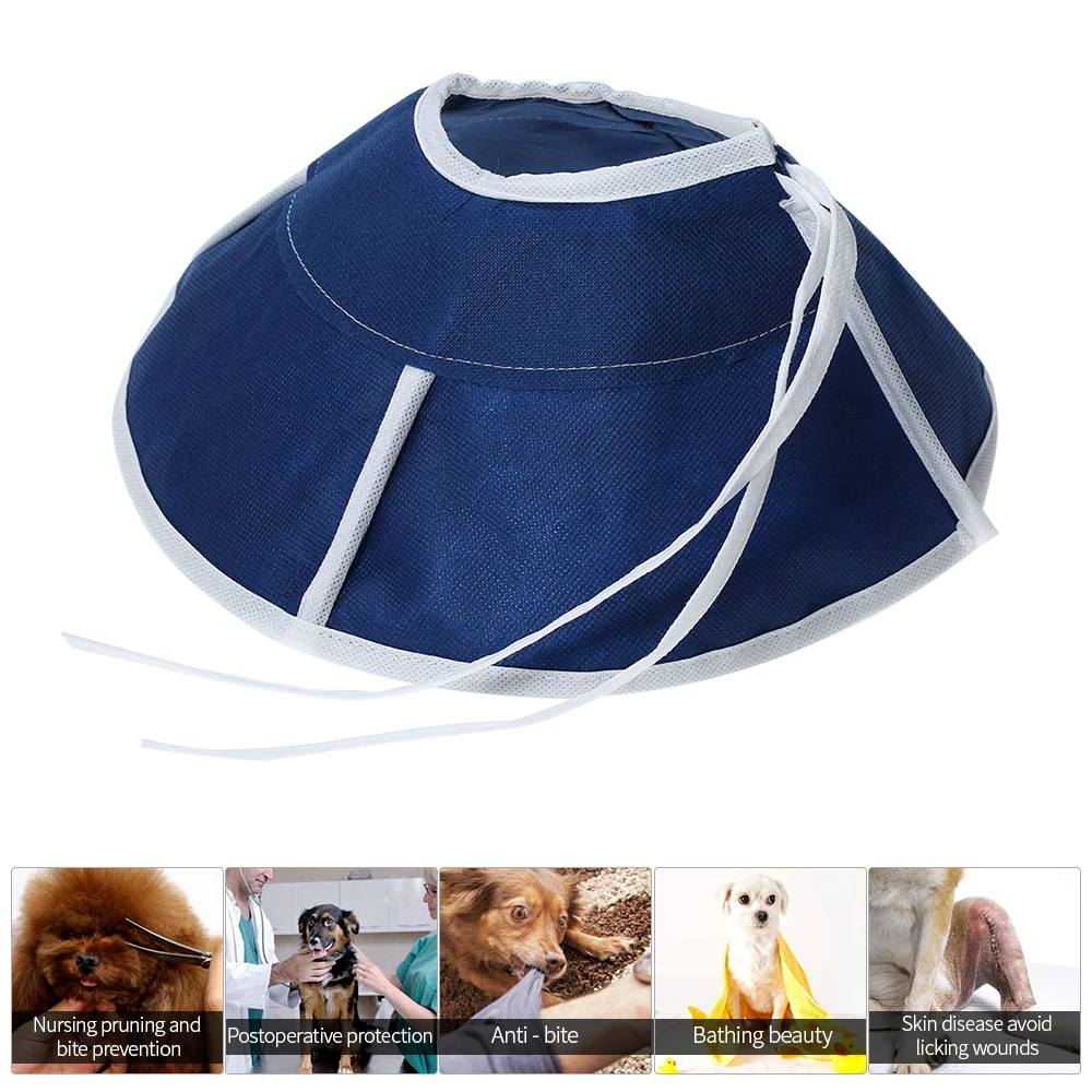 

Non-woven Fabrics Soft Recovery Collar for Cats Adjustable Comfortable Collar for Surgery Grooming Protect Cats Pets Neck