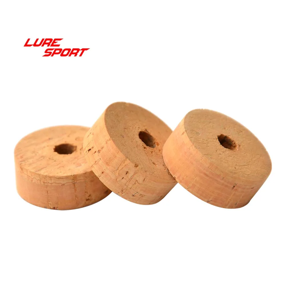 Luresport 10pcs Cork Ring Rubber Cork Ring 1 1/4" X 1/2" X1/4' Rod