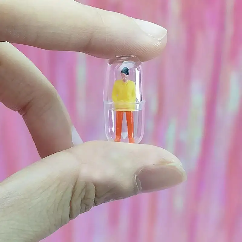 50 шт./компл. прозрачная капсула основа Пластик DIY аксессуары контейнер для таблеток медицинские кейсы бутылки разветвители фигурки