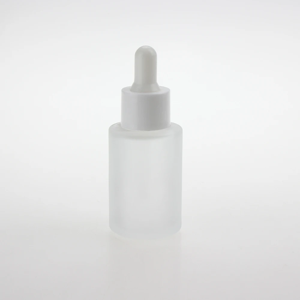 100PCS A lot 30ml round clear frosted glass dropper bottle for eye