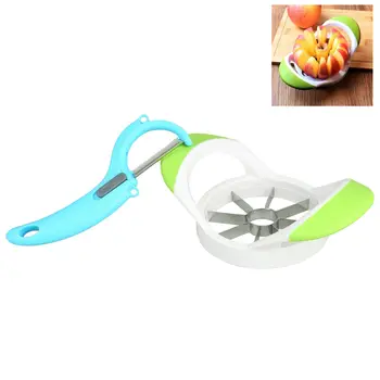 

Apple and Pear Corer Stainless Steel Blades Divider Slicer and Peeler