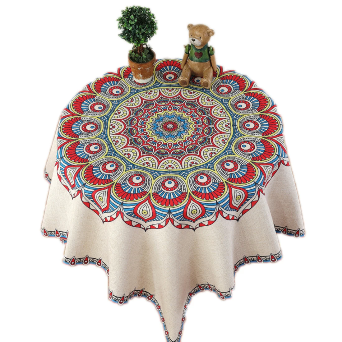 Cotton Fabric Table Cloth Beautiful Flower Tablecloth Wedding Birthday