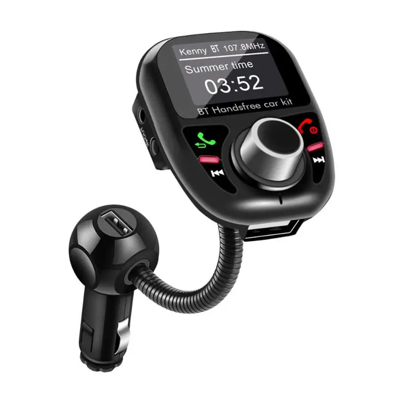 

BT002 Bluetooth Car Kit Wireless Handsfree Set Dual USB Charge FM Transmitter MP3 Music Player Car Accessories