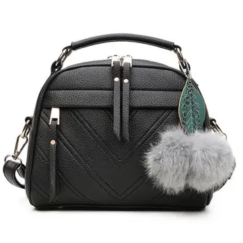 

Women Handbags Luxury Designer 2019 New Pom Pom Messenger Bags For Women Crossbody Bags