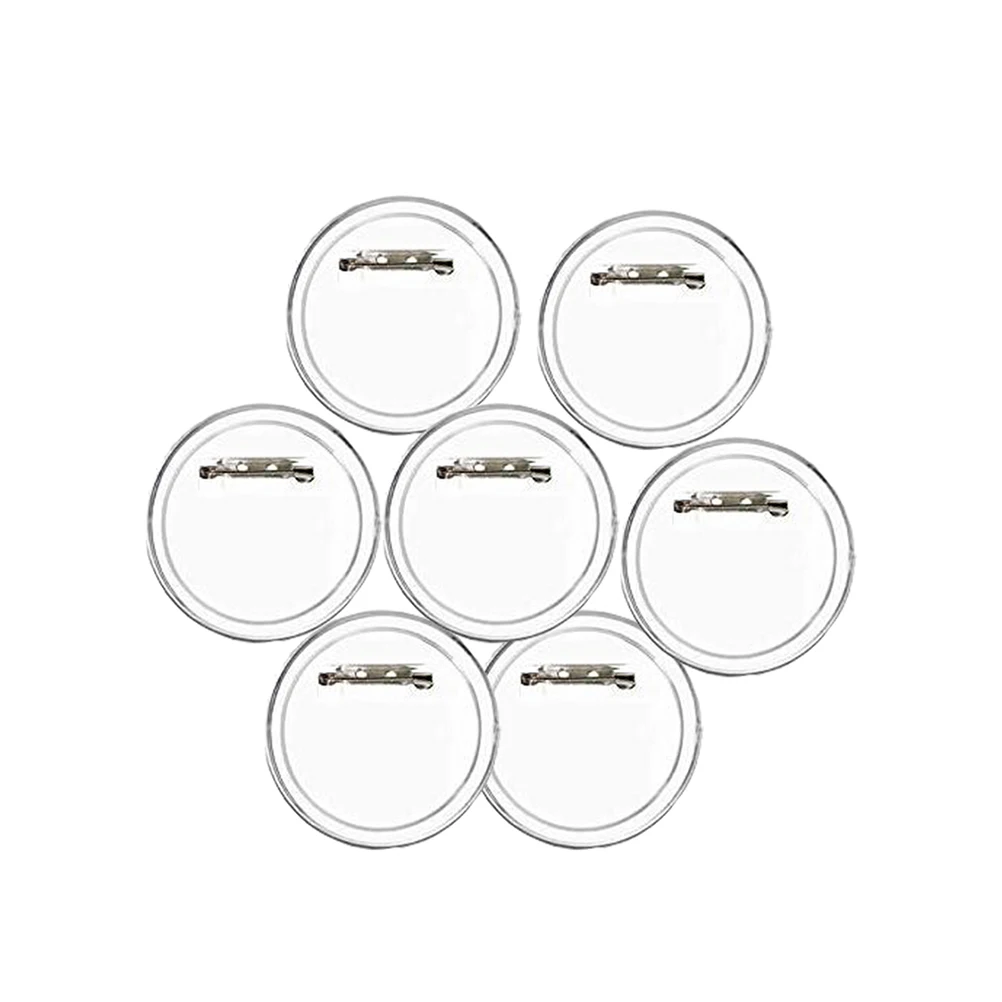 

30pcs Acrylic Design Button Clear Button Badges Kit with Pin for Craft Supplies (Round Diameter 40mm)