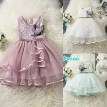 Pudcoco/платье для девочек; От 6 месяцев до 5 лет; для новорожденных; для маленьких девочек; вечерние платья-пачки принцессы с цветами; фатиновое платье; одежда