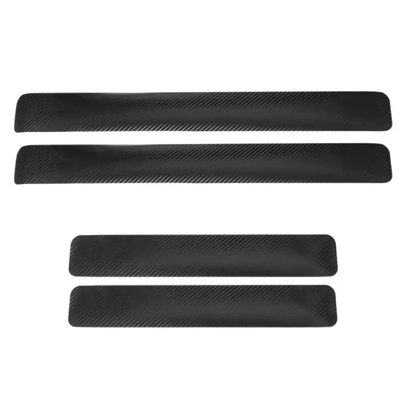 

VODOOL 4Pcs Carbon Fiber Universal Car Door Sill Scuff Anti Scratch Sticker Auto Door Sills Protector Film Guard Stickers Decals