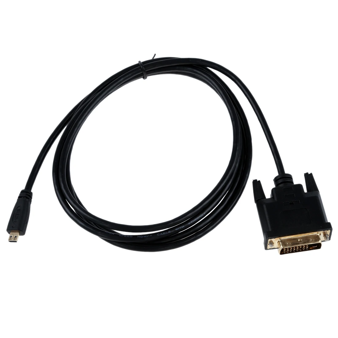 1.8M 6FT Micro HDMI Male to DVI 24+1 Male Cable Cord For HDTV Full HD TV