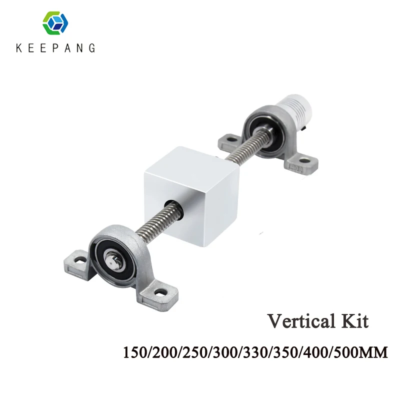 T8 الرصاص طقم مسامير ربط 150/200/300/330/350/400/500mm الرصاص 8mm الرأسي الرصاص قضيب ربط و وسادة كتلة تحمل المركبة ل 3D طابعة