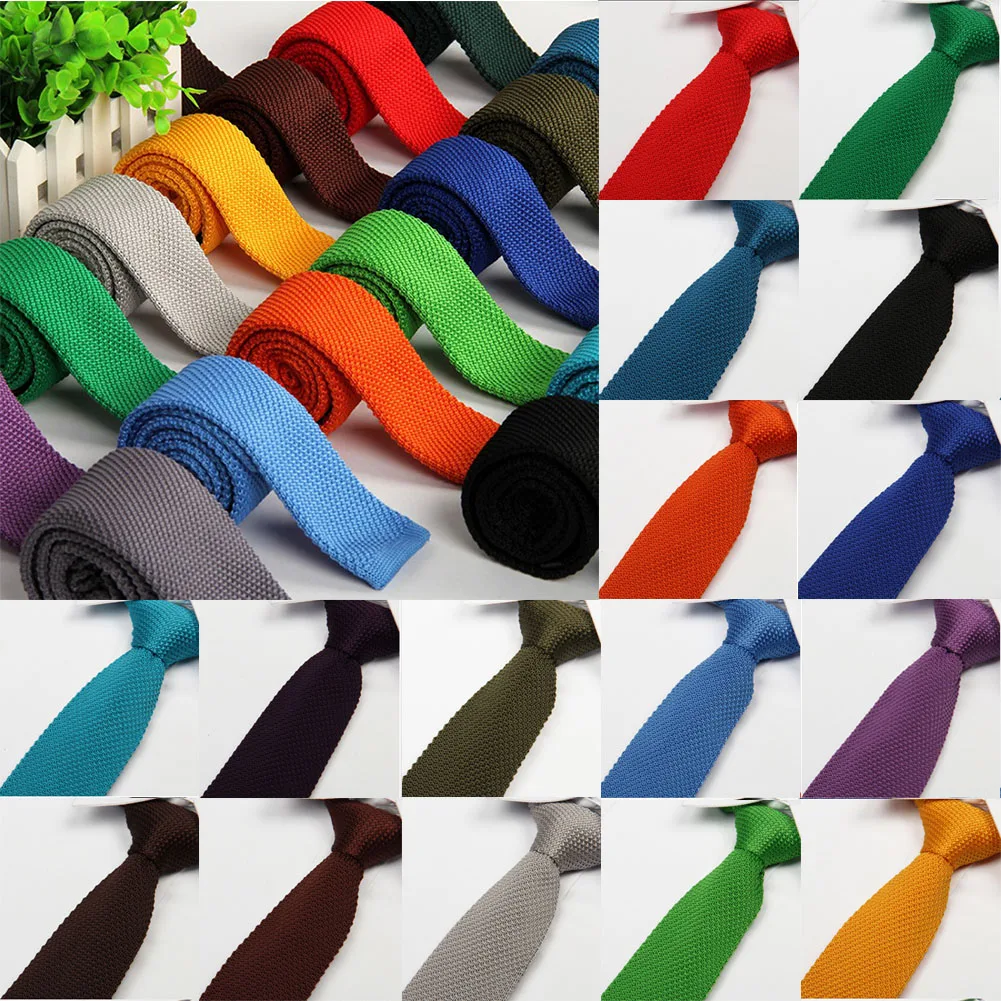Новогодний галстук мужской цветной галстук вязаные галстуки узкий галстук тонкий обтягивающий тканый простой галстук узкие галстуки