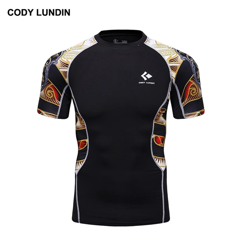 

Men sport T shirt Yoga High Quality Fitness Mens Compression short sleeve Bodybuilding Tight Tops Quick drying