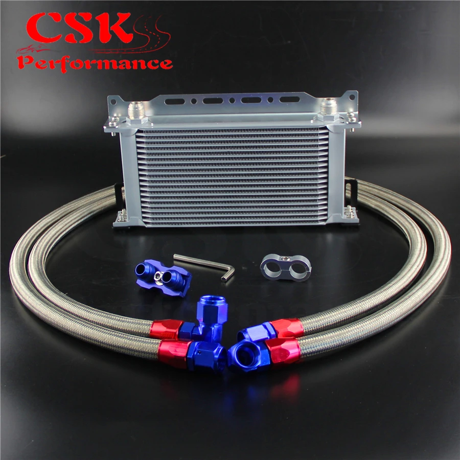 19 Row Oil Cooler w/ Bracket Kit Fits For BMW E36/E46 M3 135/E90 335/640/740 X1/Z4 |
