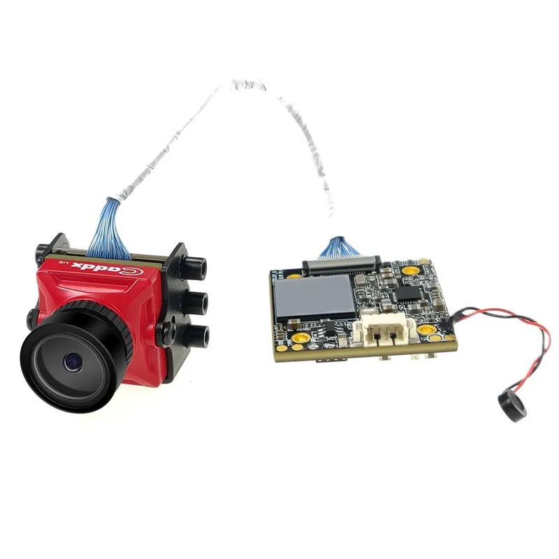 Caddx tortuga V2 800TVL 1,8mm 1080 p 60fps NTSC/PAL/conmutable HD Mini FPV Cámara w/DVR rojo Negro para FPV Drone MODELO DE Multicopter - 1
