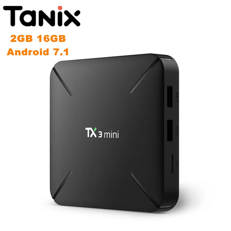 TX3mini-L tv Box Max Android 7 1 2 GB/16 GB S905W 4 K HD Smart медиаплеер для GHz четырехъядерный 4G WiFi