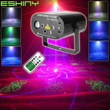 ESHINY מיני 5 עדשה מרחוק RGB לייזר 128 דפוסים מקרן LED מועדון מסיבת בר DJ חג חג המולד ריקוד שלב אפקט אור N85T251(China)
