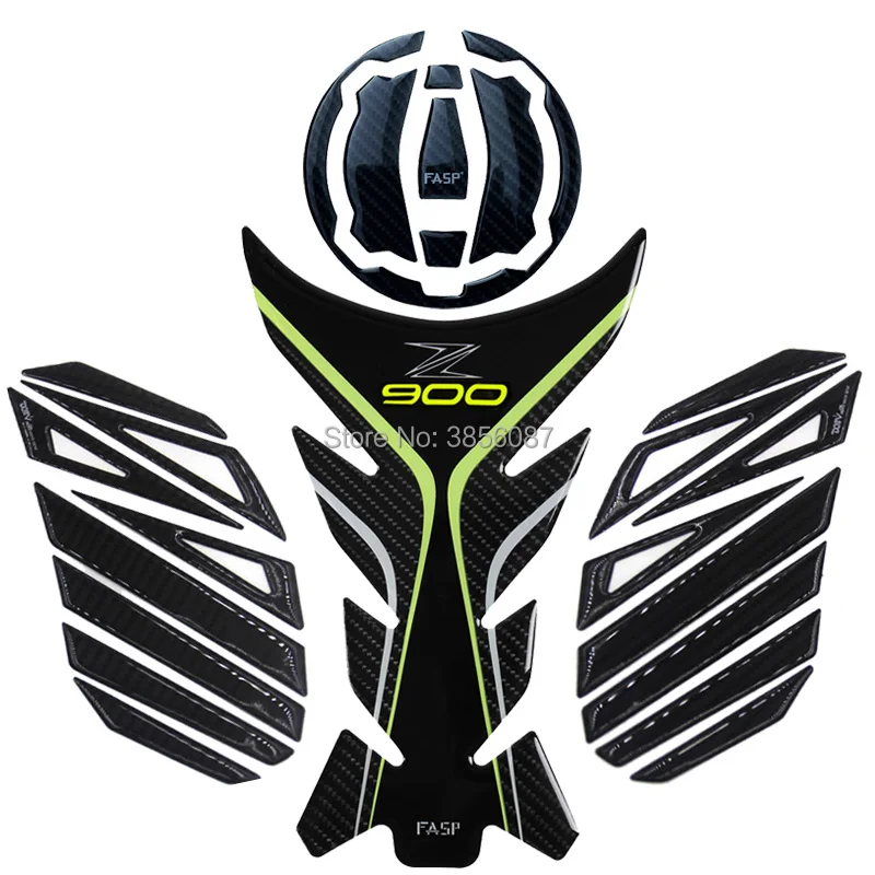 

FASP genuine carbon fiber Z900 Z650 dedicated 3D Tank Pad decal sticker emblem protection cap suitable for KAWASAKI motorcycle
