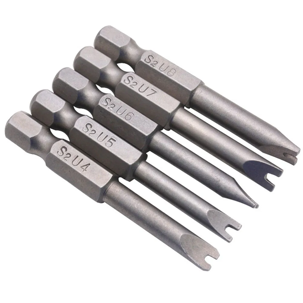 

5Pcs Drivers Hex Drill Bit Portable Screwdriver U Shaped Tamper Proof Alloy Steel Durable
