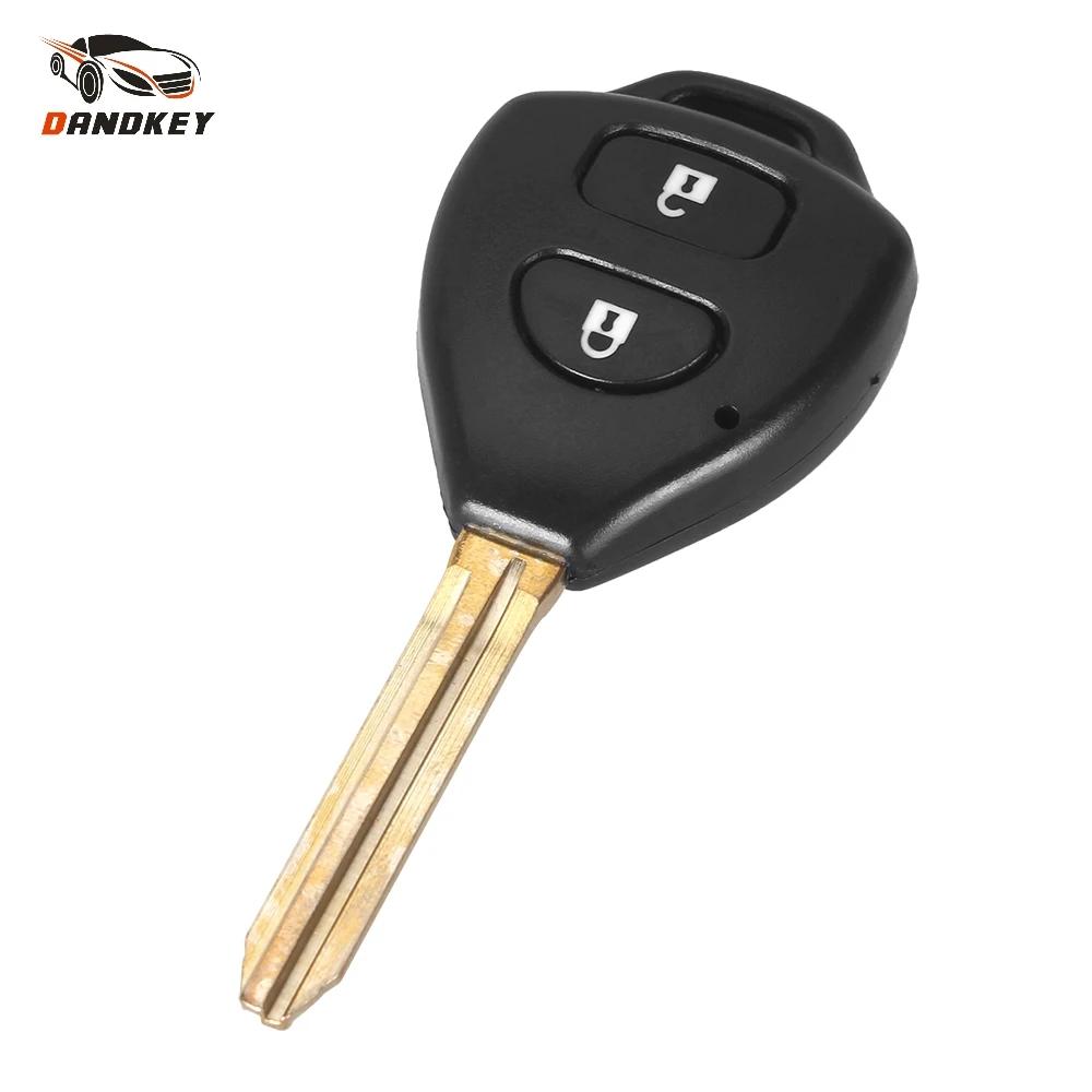 

Dandkey Uncut 2 Buttons Car Remote Key Shell Case Replacement For Toyota Corolla RAV4 Toy43 Blade Free Shipping key shell