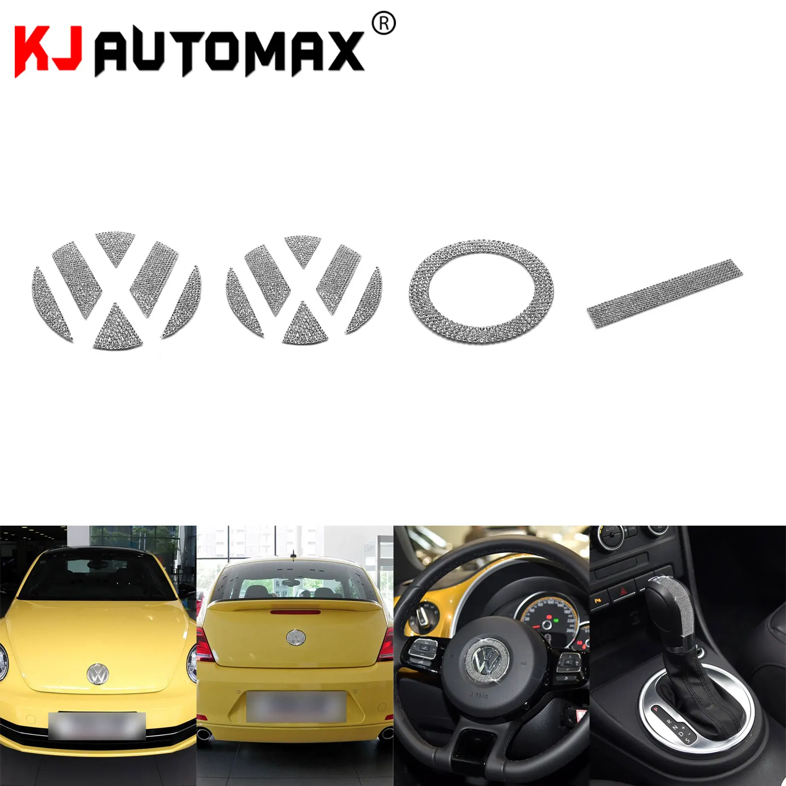 KJAUTOMAX для жуки 2000-2013 один набор Алмазная эмблема кольцо наклейка