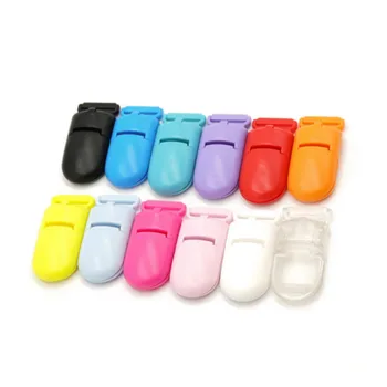 

10 Pcs Color Plastic Baby Pacifier Clips Transparent Pacifier Clips Soother Holder for Baby Pacifier Nipples Clamp 15mm
