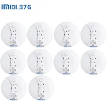 LM101.376 10 шт. беспроводной пожаробезопасный 433 МГц детектор дыма переносные датчики сигнализации для системы охранной сигнализации в нашем магазине