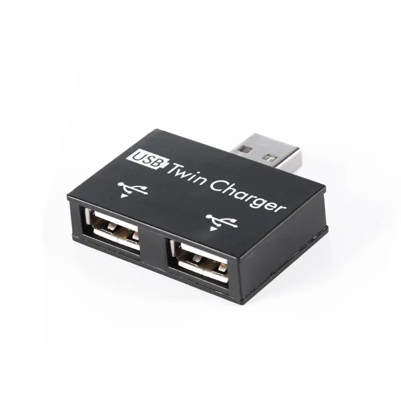 Ofertas Especiales USB 2,0 macho a doble cargador Dual 2 puertos USB Splitter Hub Adaptador convertidor carga USB enchufe de cable para LAPTOP pc Eq1L7D6e