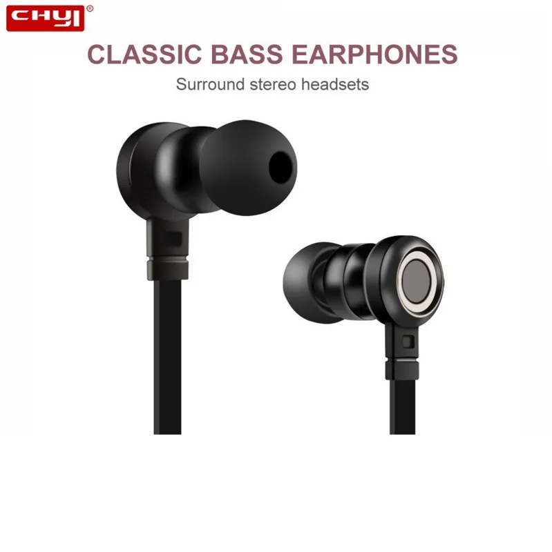 Проводные наушники вкладыши CHYI игровые с микрофоном спортивные Hi Fi