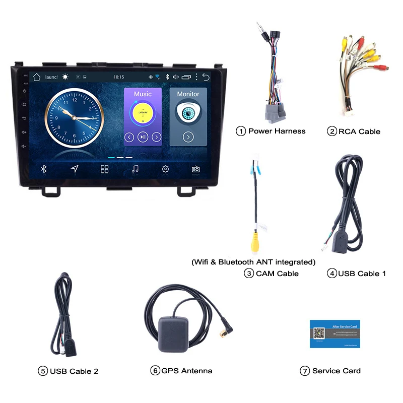 Sale 9 inch factory android 8.1 car dvd player For Honda CRV 2007-2011 with audio radio multimedia gps navigation system 5