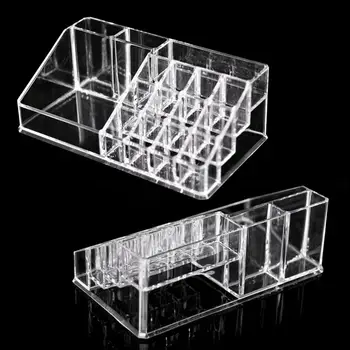 

Transparent Acrylic Cosmetic Storage Box Case Display Stand for Lipsticks Lip Gross Blusher Eye Shadow Pressed Powder
