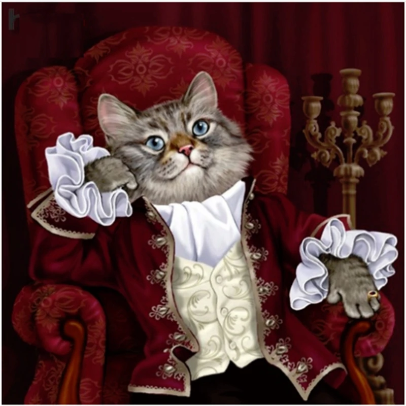 

Cat Diamond Painting Pattern Cross Stitch Embroidery Animal Handicraft