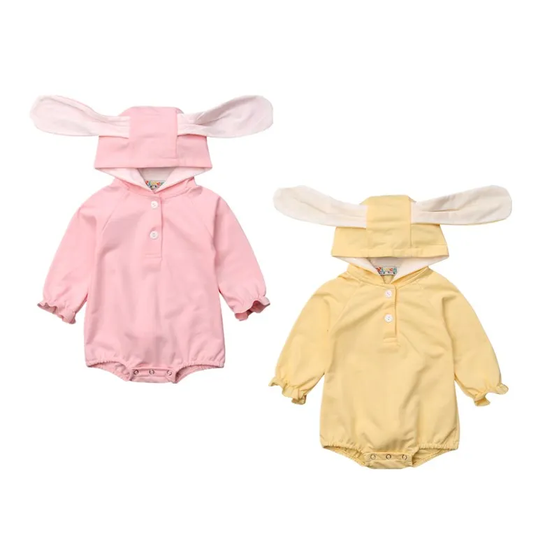 

Newborn Toddler Girls Cotton Rabby 3D Ear Romper Playsuit Clothes Autumn Kids Baby Girl Rompers Infant Clothes Outfits Overalls