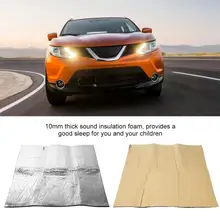 Insonorizacion automovil 40*40 дюймов 10 мм Автомобильный звукоизоляционный Поролоновый омертвевающий автомобильный теплоизоляционный коврик водонепроницаемые автомобильные инструменты