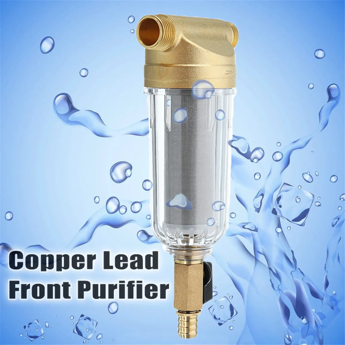 

Copper Lead Pre-filter Backwash Central Water Filters Front Purifier Remove Rust Contaminant Sediment Pipe Stainless Steel