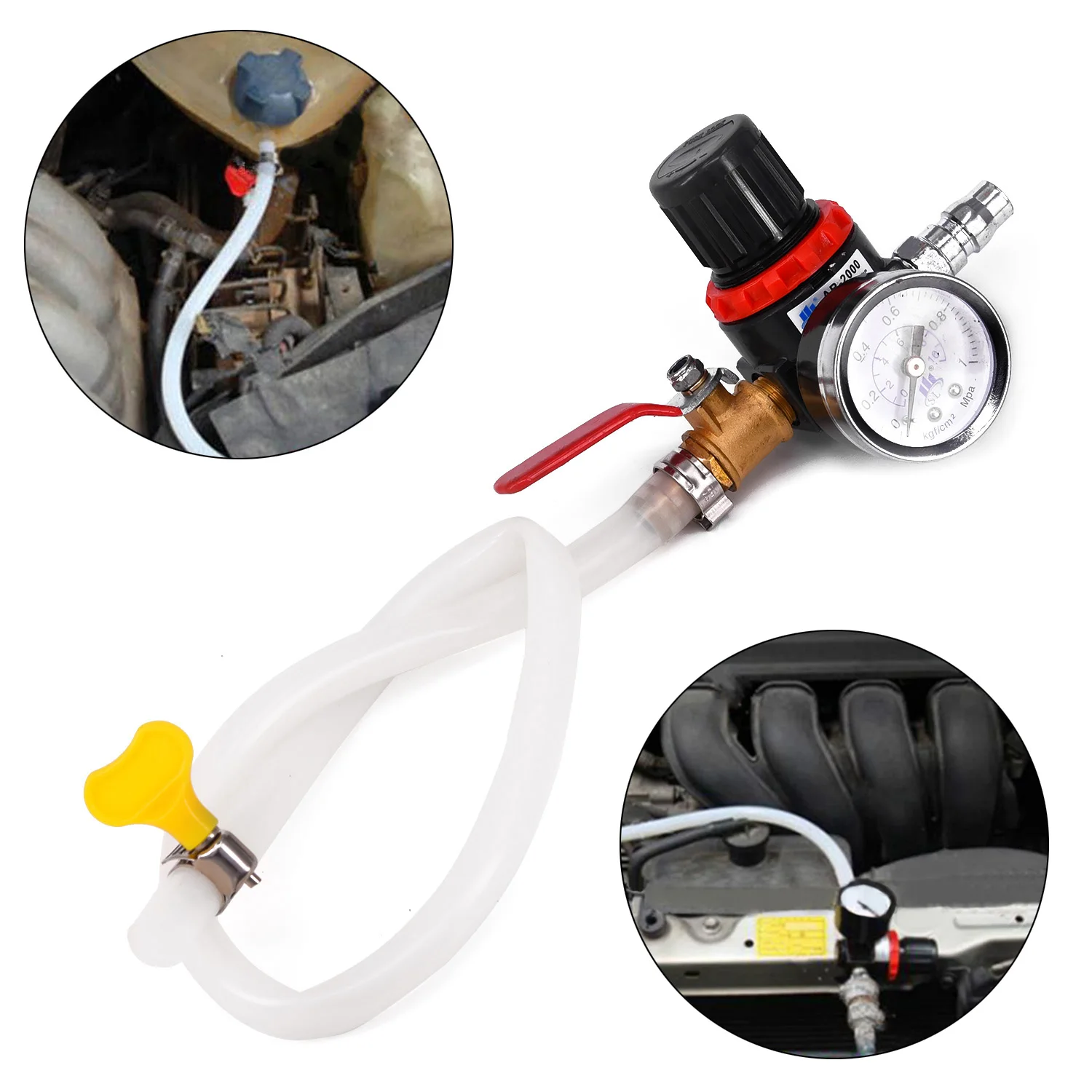 

Car Cooling Radiator Pressure Tester Water Tank Detector Checker Tool Repair Kit