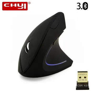 

CHYI Wireless Bluetooth Mouse Ergonomic 800/1200/1600DPI Colorful Backlit Optic Vertical Mice With BT CSR 4.0 Adapter Kit For PC