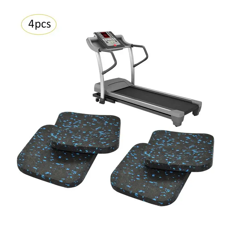 4Pcs Thickened Treadmill Sound Insulation Mat Rubber Cushion Home Exercise Mat Gym Fitness